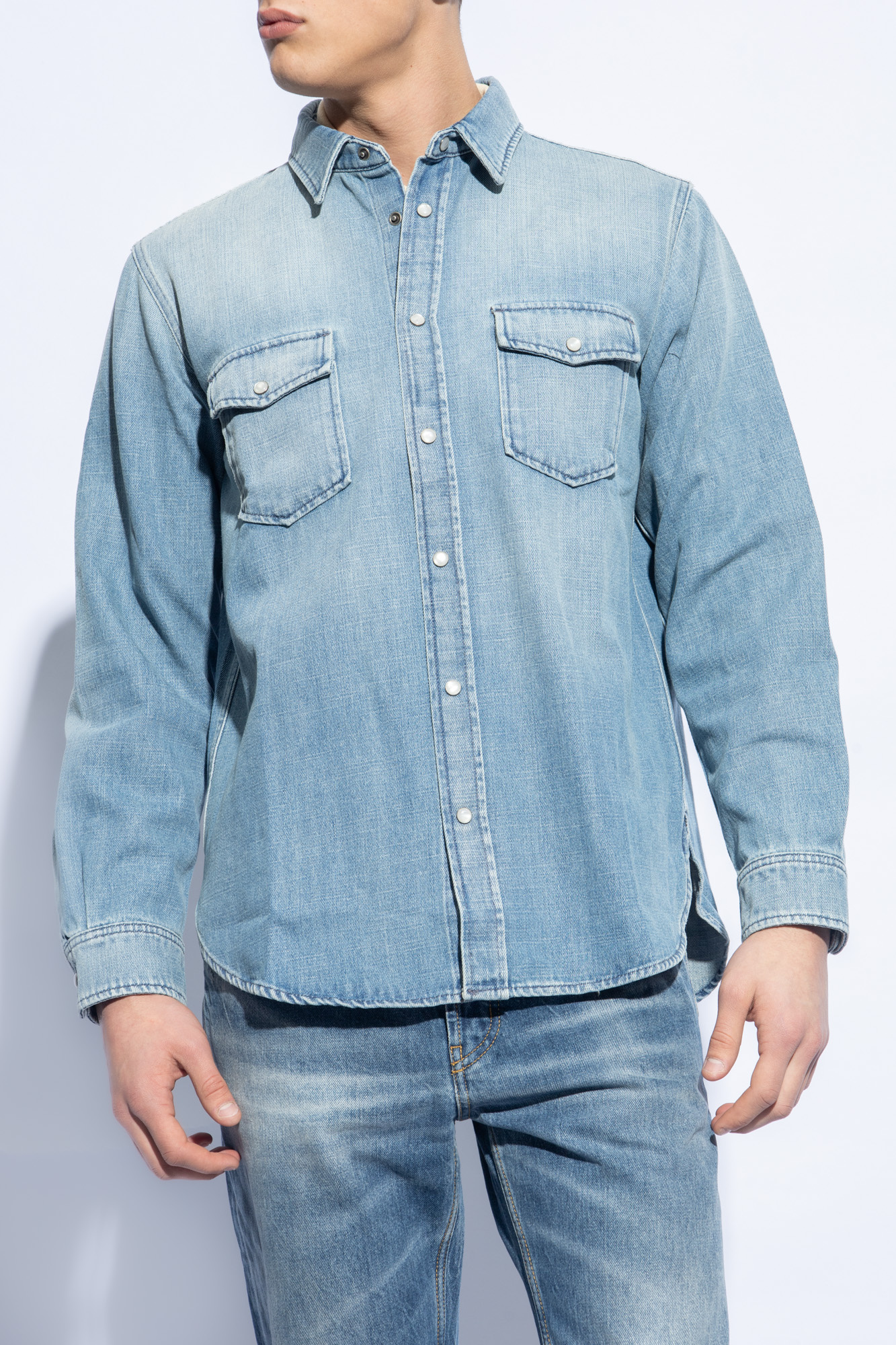 Blue saint cheap denim shirt